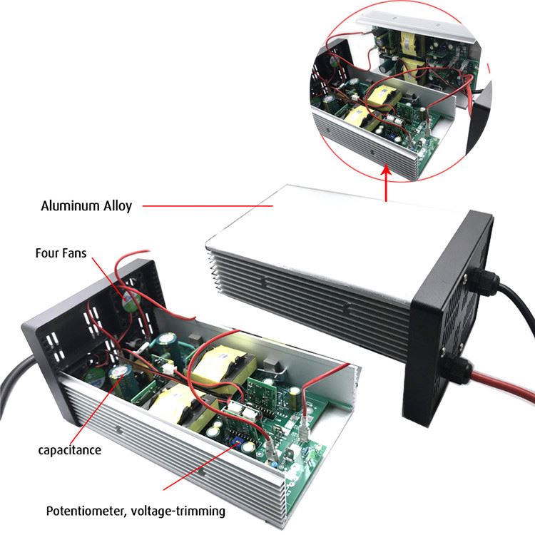 carregador de bateria acidificada ao chumbo do lítio 36V LiFePO4 42V 43.5V 20A