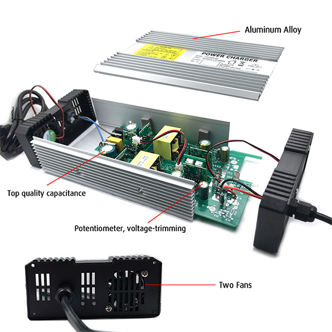 carregador de bateria acidificado ao chumbo LiFePO4 42V 43.8V 9A 10A do lítio 36V